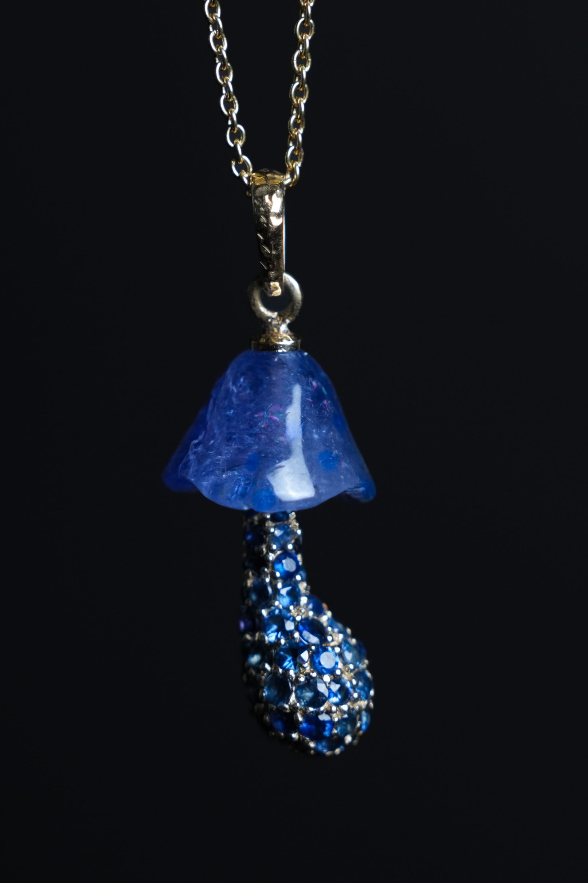 Tanzanite Mushroom Necklace